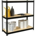 thumbnail image 6 of Lorell Narrow Steel Shelving 30" Height x 30" Width x 12" Depth - Recycled - Black - Steel - 1Each, 6 of 7