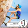 thumbnail image 2 of PENGXIANG Carabiner Outdoor Camping D Shape Caving Mountaineering Karabiner Rope Buckle Hook Reusable Survival Backpacking Keychain Silver, 2 of 8