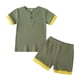 thumbnail image 1 of Qarigey 2 uds. Conjunto de pantalones cortos para niños, traje de tiras de manga corta, ropa de pantalones cortos para bebés, A, 18-24M conjuntos de ropa cinco 5-6J Qarigey AP002539-25, 1 of 6