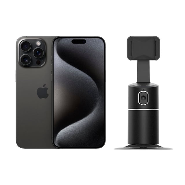 iPhone 15 Pro Max 256GB Negro E-SIM Reacondicionado más Estabilizador