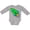 AC-Heather Grey, variant on Cute Green Rocket Boys or Girls Long Sleeve Baby Bodysuit