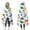 White Dinosaurs Cacti, variant on Wearable Blanket,White Dinosaurs Cacti Pattern Hooded Wearable Flannel Blanket for Adults & Teens,Winter Poncho Shawl Wrap Cape Cozy Anti-Pill,60"x80"