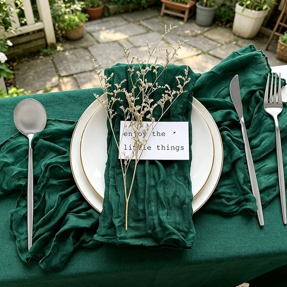 Pleated Polyester Dinner Napkin Set for Wedding Dessert Table Decoration Party Event