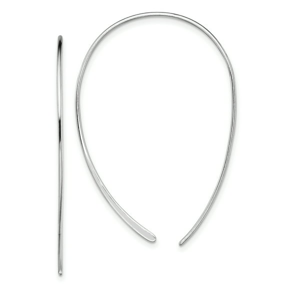 Primal Silver Sterling Silver Rhodium-plated Threader Earrings