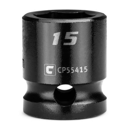 UPC: 0886352554152 | Capri Tools 15 mm Stubby Impact Socket  1/2 in. Drive  6-Point  Metric