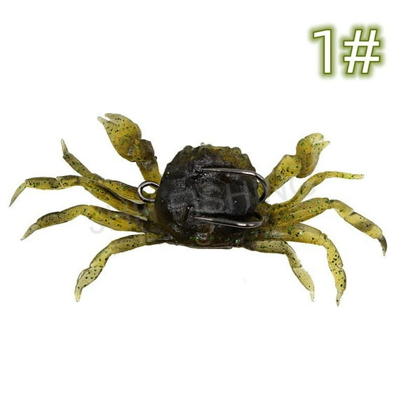 2PC 13cm/33.4g Bionic Crab Soft Lure With Catfish Artificial 3D Baits Fishing Hook