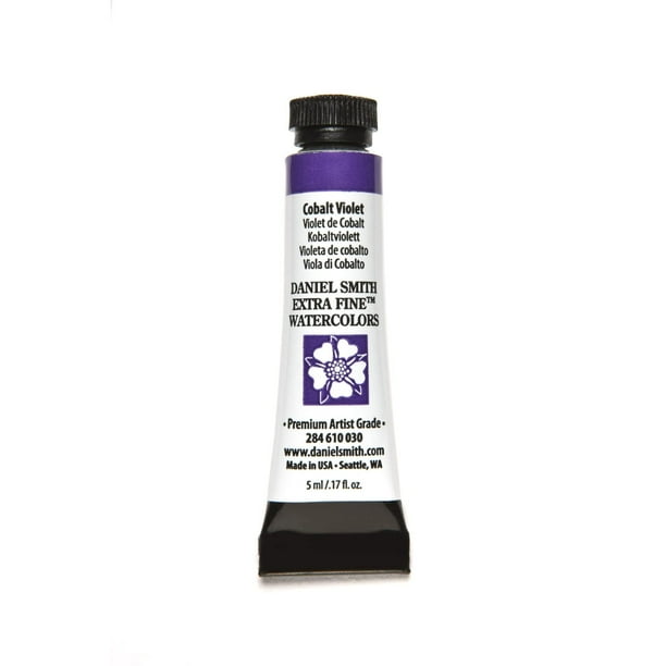 Pintura de acuarela Daniel Smith, violeta cobalto, tubo de 5 ml