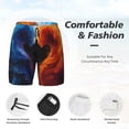 thumbnail image 3 of Daiia Red And Blue Abstract Mens Swim Trunks Swim Shorts Quick Dry Swim Shorts with Mesh Lining Pockets-Small, 3 of 9