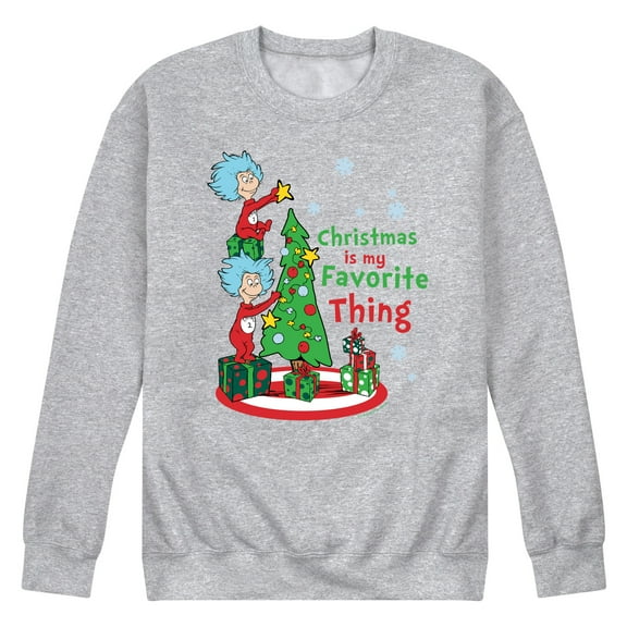 Cat in the Hat - Christmas Is A Family Thing - Men's Crew Neck Fleece Pullover