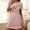 Pink, variant on Sakmal Orange Moomoos for Women Sleep Ultra-Soft Cozy Loose Christmas Moomoo Dress Short Reindeer Print Crew Neck Short Sleeve Nightgowns S-2XL