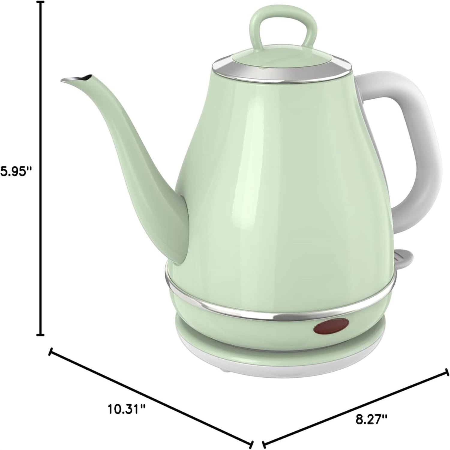 Electric Gooseneck Kettle, 1L 1500WFast Boil, 100% Stainless Steel Pour-Over Coffee & Tea Kettle,Water Boiler with Auto Shut & Boil-Dry Protectio,Green