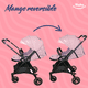 thumbnail image 4 of Carriola Para Bebé Reversible Plegable Tremiti Multiposiciones IBaby rosa, 4 of 10
