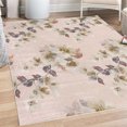 thumbnail image 1 of Floral Decorative Rug, Watercolor Shabby Form Nature Petals in Soft Tones Picture, Quality Carpet for Bedroom Dorm and Living Room, 6 Sizes, Rose Ecru, by Ambesonne, 1 of 4