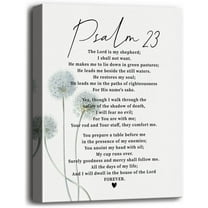 Psalm 23 Wall Art, Psalm 23 Scripture Wall Decor, The Lord is My Shepherd, Christian Canvas Wall Art, Inspirational Wall Art, Christian Family Home or Office Decor Saying, Bible Wall Art 12X15
