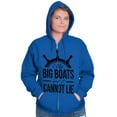 thumbnail image 5 of I Like Big Boats and I Cannot Lie Zip Up Hoodie Men's Women's Brisco Brands S, 5 of 6