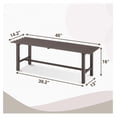 thumbnail image 3 of Outdoor Metal , 47 x 16 x 17 inches, Backless Porch , 2-Person Seating, Dark Brown, 300 lbs Capacity, 3 of 7