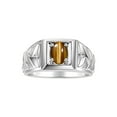thumbnail image 1 of RYLOS Men's Rings Sterling Silver Rings Designer Weave Band 7X5MM Oval Gemstone &  Diamond Ring Tiger Eye November Birthstone Rings For Men Size 9, 1 of 6