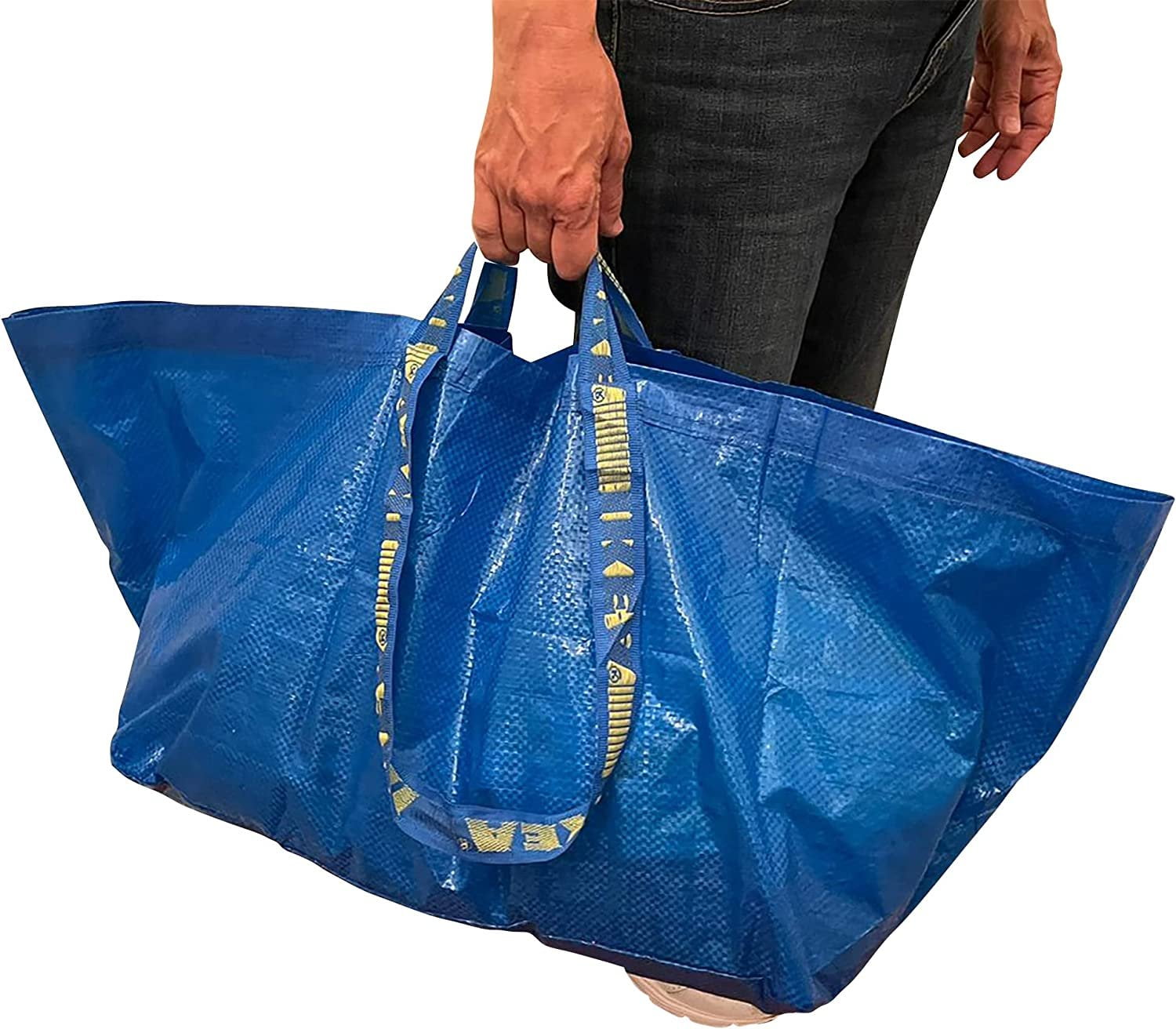 IKEA FRAKTA Classic Blue Shopping Bag X2