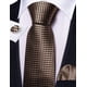 thumbnail image 5 of Set Clásico de Corbata Marrón a Cuadros Barry.Wang, Corbata Tejida, Marrón a Cuadros, Talla Única, 5 of 5