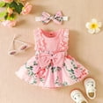 thumbnail image 3 of Baby Girl Summer Clothes Outfits Sleeveless Lace Floral Romper Dress Newborn Outfit, 3 of 7
