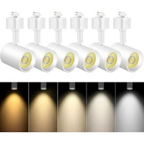 VANoopee 5-Color LED Track Lighting Heads H Type Track Light Heads Dimmable Bright Rail Ceiling Spotlight Fixtures Accent Art Task, 2000K-6000K, Flicker Free CRI90  24° 10W 800lm, White, 6 Pack