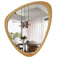thumbnail image 2 of WallBeyond Irregular Natural Wood Frame Wall Mirror for Bathroom, Asymmetrical Home Wall Decor, 20.28 × 25.4 inch, 2 of 6