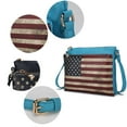 thumbnail image 7 of MKF Collection Madeline Womens Crossbody Bag American Patriotic Vegan Leather Shoulder Bag USA Flag Pink Handbags Purse by Mia K, 7 of 7