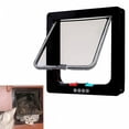 thumbnail image 2 of LAMIRO Cat Door Wearproof Automatic Window Closure Function Cat Interior Exterior Door for Pet Cat Dog Black M, 2 of 4