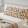 thumbnail image 4 of Red Strawberry Body Pillow Covers 20"x54", Summer Fruits Farmhouse Leaves Flower Pastoral Soft Brushed Microfiber Breathable Throw Pillow Covers, Pillowcase with Zipper for Couch Sofa Bedroom, 4 of 9