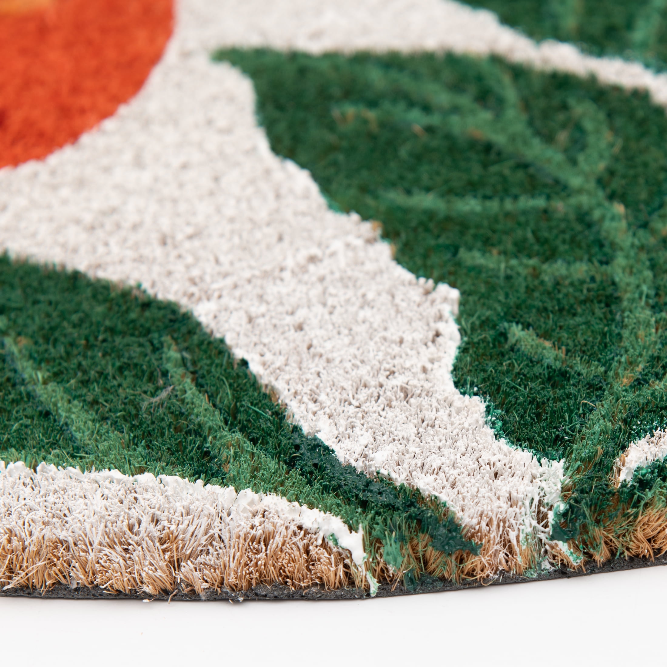 Mainstays by Becky G. & Alejandra Coir Outdoor Mat, Orange & Green, 18" x 30"