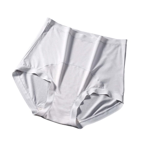 VONCOS Womens High Waisted Cotton Underwear Soft Breathable Briefs Wide Waistband 1-Pack Blue,Size L