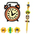 thumbnail image 1 of Silicone Creative Pencil Cap Set – Themed Pencil Clips for Office and School Use, Stationery, and Decoration, Decorative Pencil Topper Set for Desk and Workspace Use, 1 of 5
