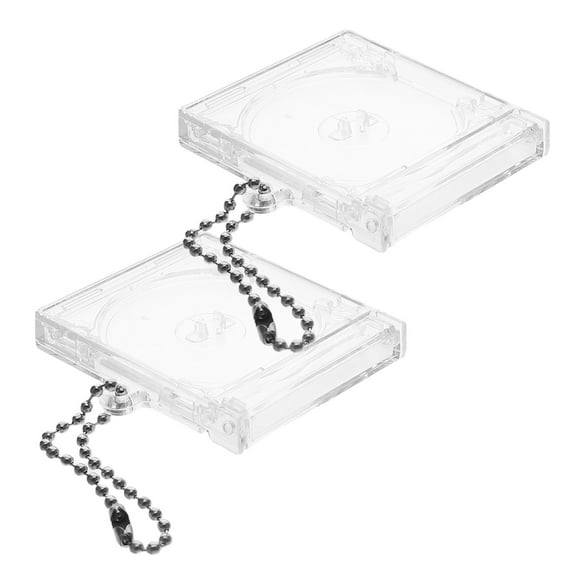 Hytrove Sleek Design Mini CD Case Keychain Durable 2Pcs