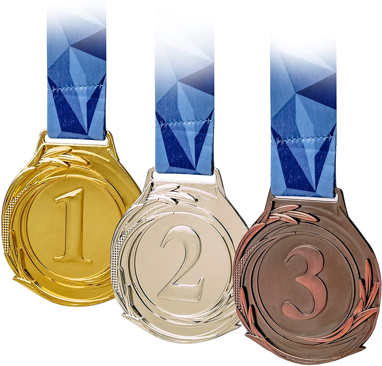 Sports Spelling Bees Olympic Style 1st 2nd 3rd Prize Medals for Kids Adults 63 Pcs 63 Pieces Gold Silver Bronze Award Medals Metal Winner Award Medals with Neck Ribbon 2 Inches Competitions 
