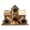 A, variant on Villa-Shaped Wooden Bird Feeder, Creative Outdoor Hanging Decoration, Parrot Garden Ornament, Unique Bird Seed Feeder(A)