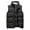 Black, variant on Mens Puffer Vest Fall Winter Zipper Casual Vest for Men Solid Color with Zip Pockets Comfy Warm Thicken Outerwear