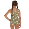 thumbnail image 2 of Tutolipy Palm Tree Pattern Girls One Piece Swimsuit, Quick Dry Lightweight Girls' One Piece Swimsuit with Cover Up for Swimwear 9-10 Years Old, 2 of 10