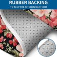 thumbnail image 4 of Pioneer Flower Floral Print Pattern Bathroom Rugs Sets 3 Piece,Toilet Cover Set,Absorbent Non Slip Bathroom Mats Sets with U-Shaped Contour Rug Toilet Rug Set, 4 of 5
