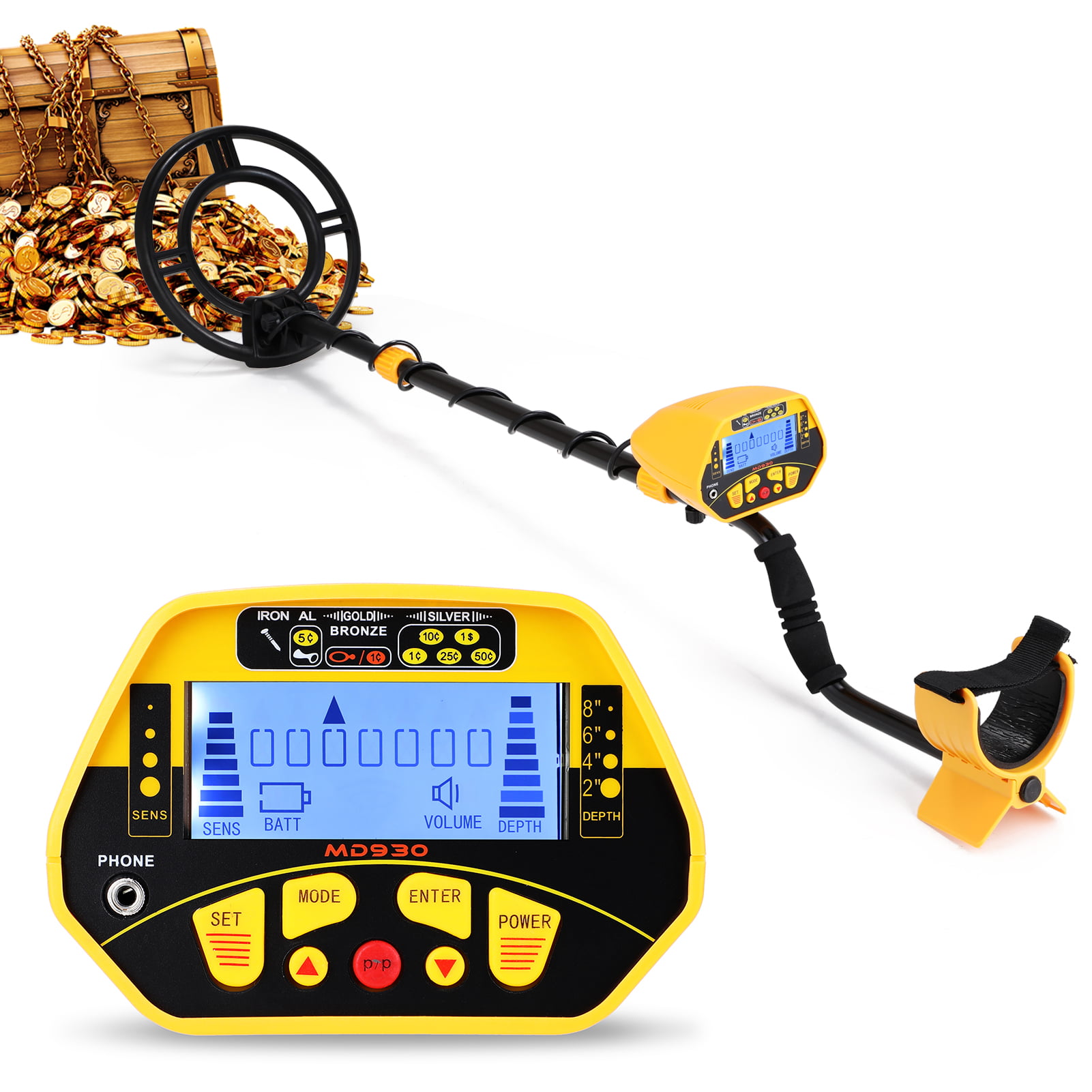 Details about   Metal Detector Fully Waterproof All Metal Search High Sensitivity 