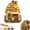 Whimsical Village 3D Fabric Poke Art Kit - Beehive Honey, variant on Whimsical Village 3D Fabric Poke Art Kit, Floral Mushroom Cottage | Creative Craft Set, Flowers Activity Summer Gift Home Decor Craft for Adult Beginner Handmade Hobby Gift(Acorn Bakery)