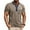 Khaki, variant on uvwlwu Men's Casual Henley Shirt Short Sleeve Color Block Button Neck T-Shirt with Pocket,M