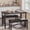 Black, variant on EastVita 3-Piece Dining Table Set 43.3 inch Kitchen Table with 2 Upholstered Dining Benches Small Kitchen Table Set for 4 Space-Saving Dinette for Dining Room Apartment Small Space Black