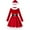 Red, variant on Otqutp Girls Christmas Dress Red Velvet Santa Outfit Princess Long Sleeve Plush Trim Xmas Party Dress with Hat and Belt