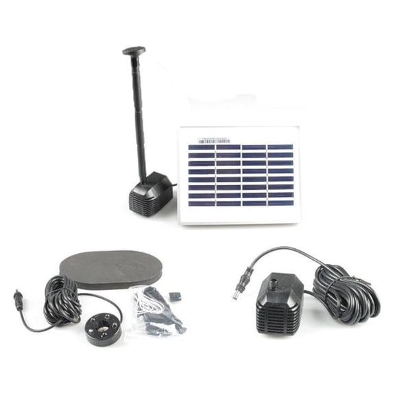 1.3-watt Solar Fountain Pond Water Pump with Battery Timer and LED Light