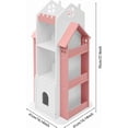 thumbnail image 3 of 16" × 37" Rotating Children's Bookshelf Floor Standing Bookshelf, Floor Standing Bookcase Storage Rack for Home Child's Bedroom (Pink), 3 of 9