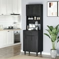 thumbnail image 2 of HOMCOM 71" Kitchen Pantry, Buffet with Hutch, Microwave Stand with Cabinet, 2 of 10