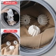 thumbnail image 1 of Sèche-linge Réutilisable Adoucisseur de Linge Boules de Lave-Linge SILICONE Blanc 6PCS, 1 of 13
