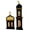 Blk Masjid Minar Set, variant on Ramadan Décor, Ramadan Kareem Home Décor LED Lights Ramadan Mosque Decoration, Ramadan Gift 3ft Acrylic Ramadan Decorations Home office (Self Standing Minar)