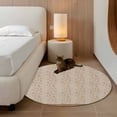 thumbnail image 2 of Round Area Rugs Collection 4 Ft, Pink Brown Floral Non-Slip Residential Carpet, Spring Flowers Indoor Crawling Mats Runner Rugs for Living Room/Dining Room/Bedroom, 2 of 8