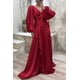 thumbnail image 3 of Vestido de noche para mujer, elegante vestido de novia plisado de satén de seda para otoño e invierno, vestido largo, 3 of 6